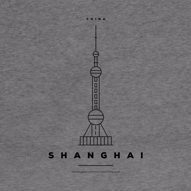 Shanghai Minimal Black Line Design by kursatunsal